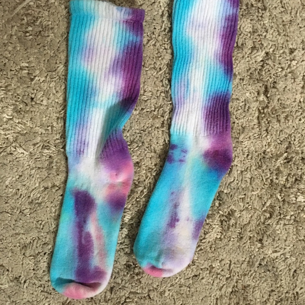 Tiedyed Crew Socks made by me!